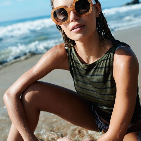 I - SEA Joni Free People Brown Sunglasses with tags main image 4